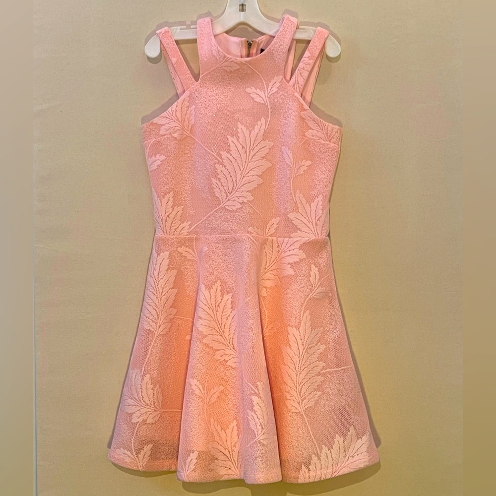 Miss Behave Chic Pink Halter Fit and Flare Dress